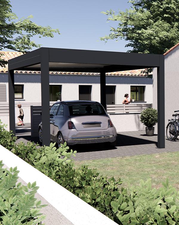 carport double en aluminium 3 soko